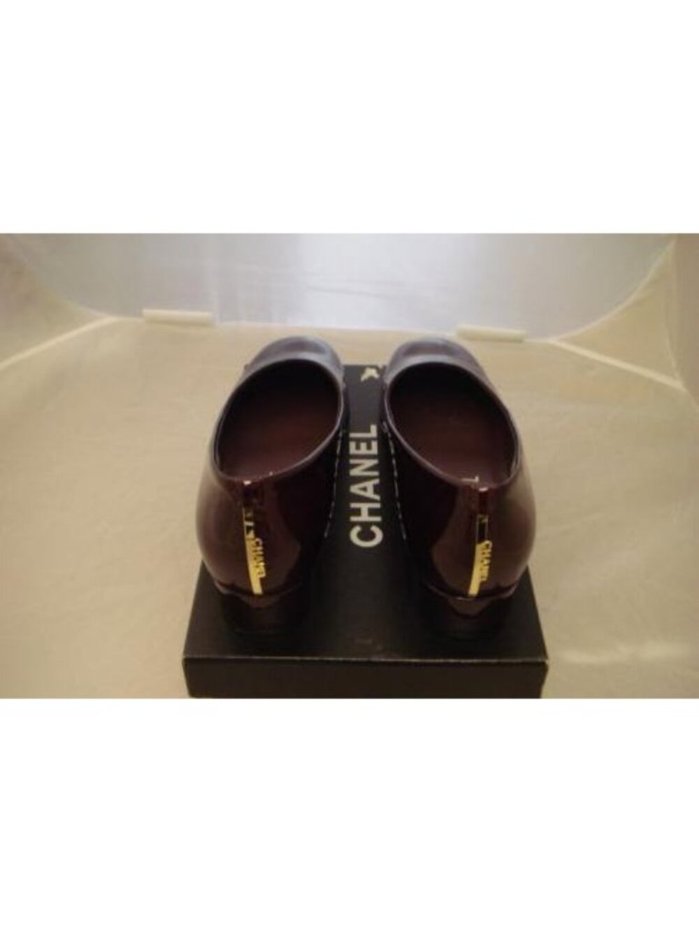 Chanel Patent Leather Ballet Shoes Flat Rare Vintage 41 EUR 11 US New In Box - Picture 2 of 16
